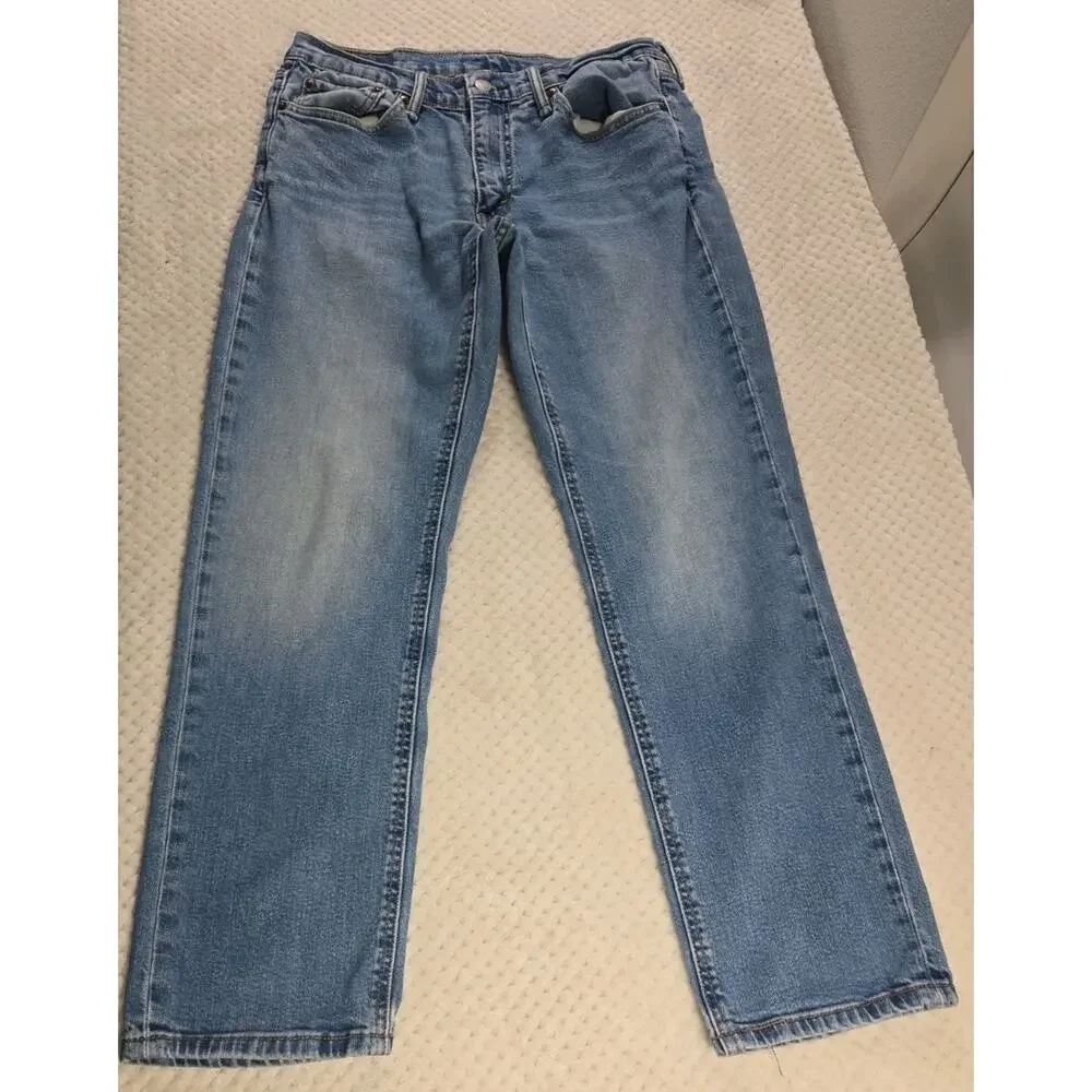 Levi's 541 Athletic Fit Jeans Mens 32x27 Blue Wash Tapered Denim #093